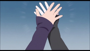 Mitsuki and Sarada High Five