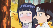 SD blushing Hinata and Tenten whispering