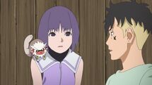 Boruto 191 Sumire and Kawaki talking