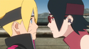 Sarada says Boruto's eyes are bluer than Lord Seventh