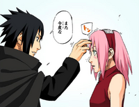 Sasuke talks to Sakura