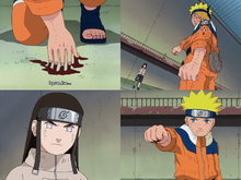 Naruto's vow to Neji using Hinata's blood.