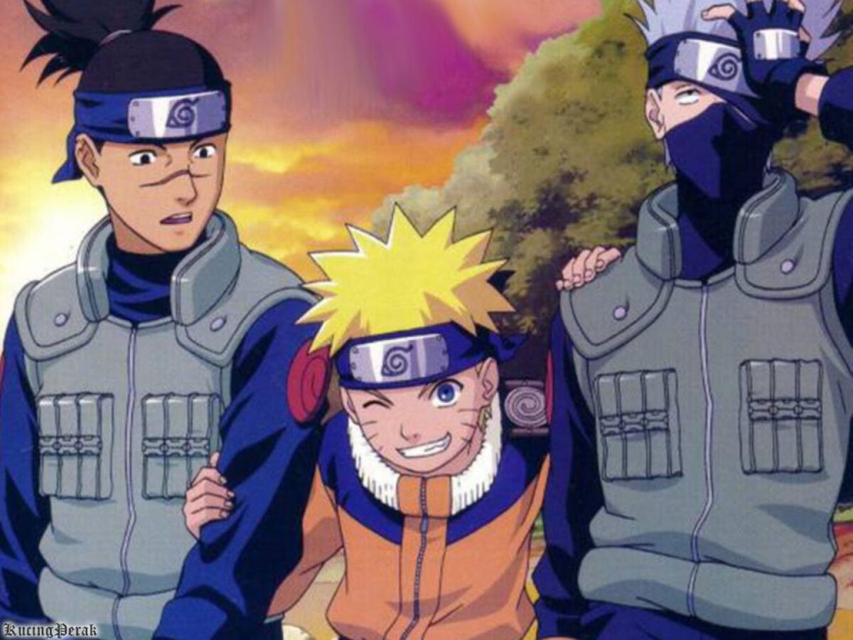 uzumaki naruto, hatake kakashi, and umino iruka (naruto and 1 more) drawn  by noeen