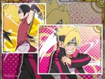 Boruto and sarada collage wallpaper 6 by weissdrum-d98v79j