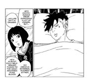 Sumire examines Kawaki's body