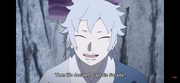 Mitsuki call Sarada captain with a gentle smile on his face