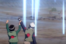 Kakashi and Guy combo celebration