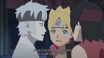 Mitsuki decided to trust Boruto and Sarada