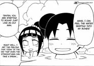 SD manga Tenten and Hinata hot spring