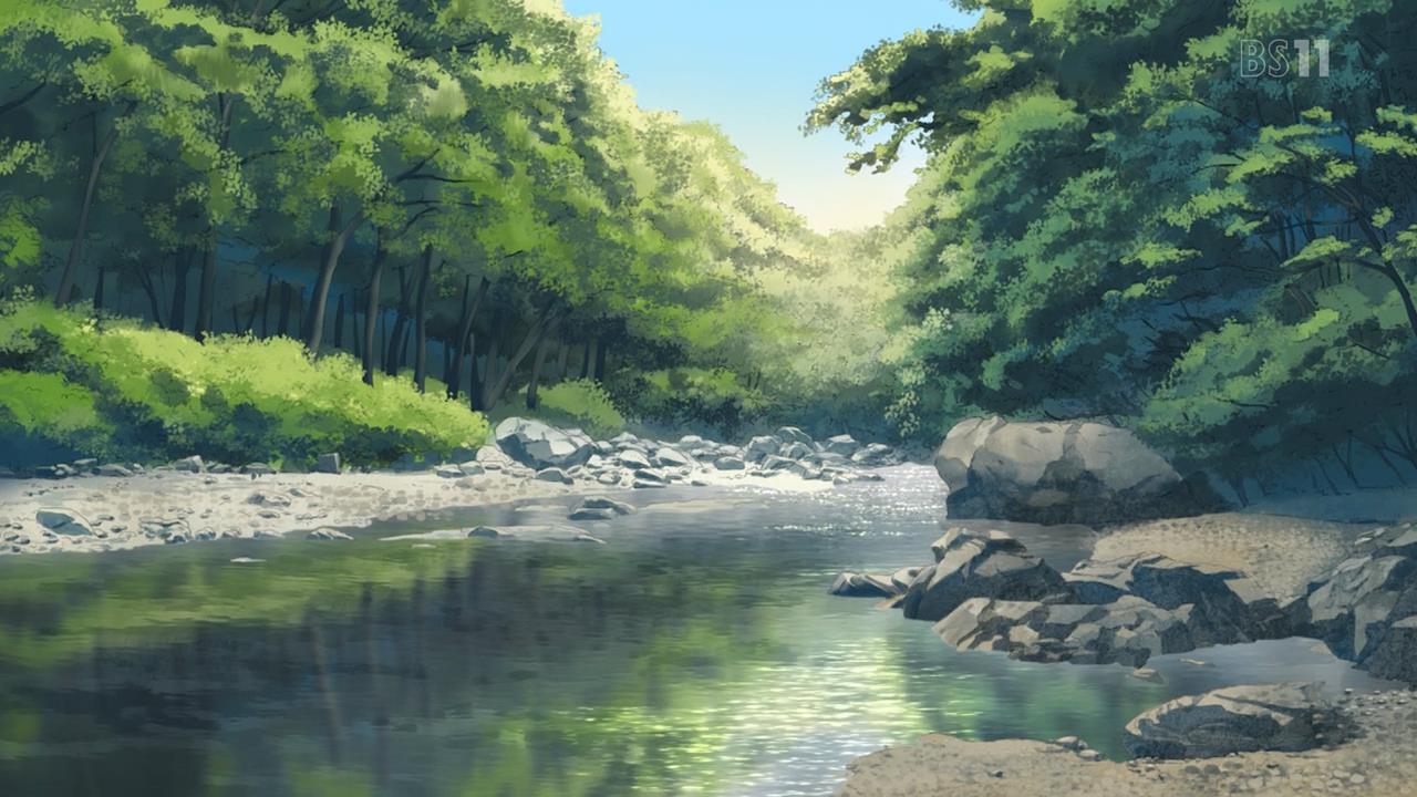 Trees Blue Sky Reflection River Sunset Anime HD Anime Wallpapers | HD  Wallpapers | ID #104939