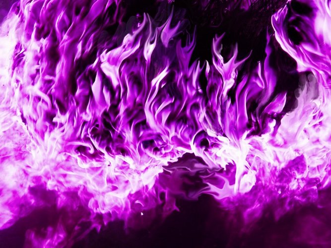 purple fire flames