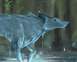 elemental water wolf