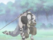 Haku retreating with Zabuza.