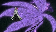 Sasuke and Naruto slash through Obito.