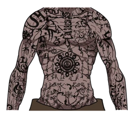 Arajio's Mummified and Curse-seal inscribed body