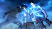 Kakashi impales Haku