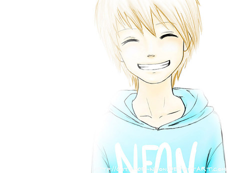 anime guy happy smile