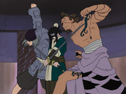 Haku attacks Zōri and Waraji before they can react.