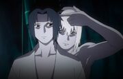 Suigetsu threatens Sasuke