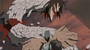 Sasuke defeats Orochimaru.