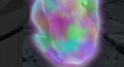 Shion gathers chakra in his fist