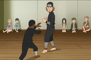 At the Academy, Arikurin takes Taijutsu classes with Hirzuen