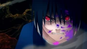 Sasuke under the influence of the Cursed Seal of Heaven.