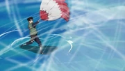 Tenten destroying one of Kakuzu’s elemental masks.