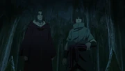 Sasuke joins forces with Itachi against Orochimaru.