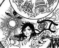 Shenron releasing Magai's seal.