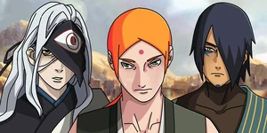 The Sandaishū, from left to right, Jin Yuumei, Heiwa Sozo, and Arajio Kashiri