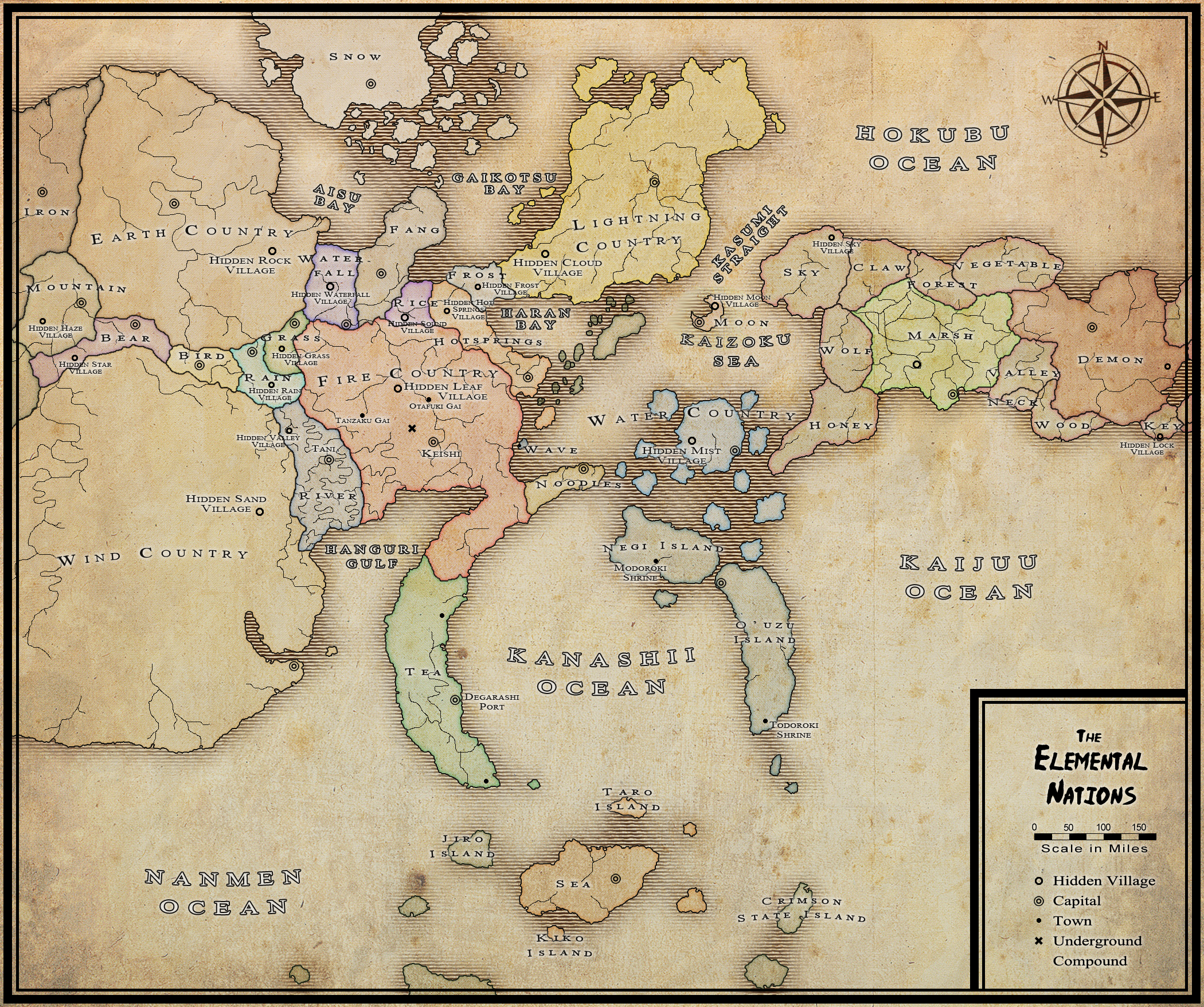 map of naruto universe