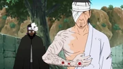 Danzō checks his Sharingan
