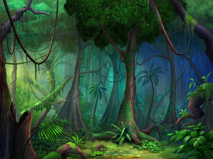 Anime Jungle Valley AMOLED/OLED, Generative AI Stock Illustration -  Illustration of trunk, wood: 274347214