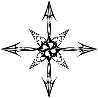 Compass rose vector with Ornament and Scale. Eight directions