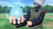 Kakashi using Rasengan