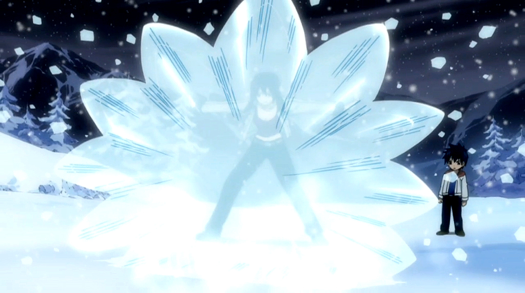 Anime girl with ice powers on Craiyon