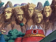 The Hokage Mountain.