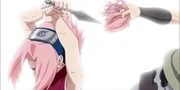 Sakura frees herself from Kin.