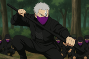 Shinno uses a staff