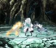 Madara defeated by Sasuke and Naruto.