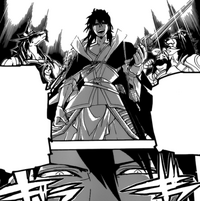 Shenron giving his speech after being sworn-in.