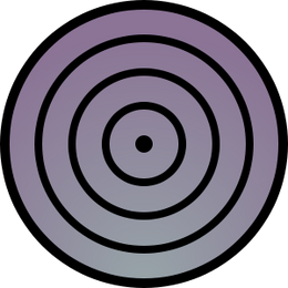 Rinnegan - Naruto Inspired - Horn Button - Court Purple/Black