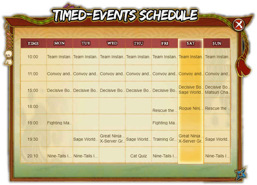 Timed Events Naruto Online Oasis Games Wikia Fandom