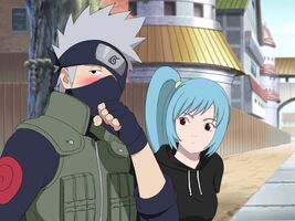 Kakashi tries to tell Mina something. (from ep. 9 The Answer.)