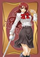 Mitsuru in an aristocratic stance. Also her ID photo.