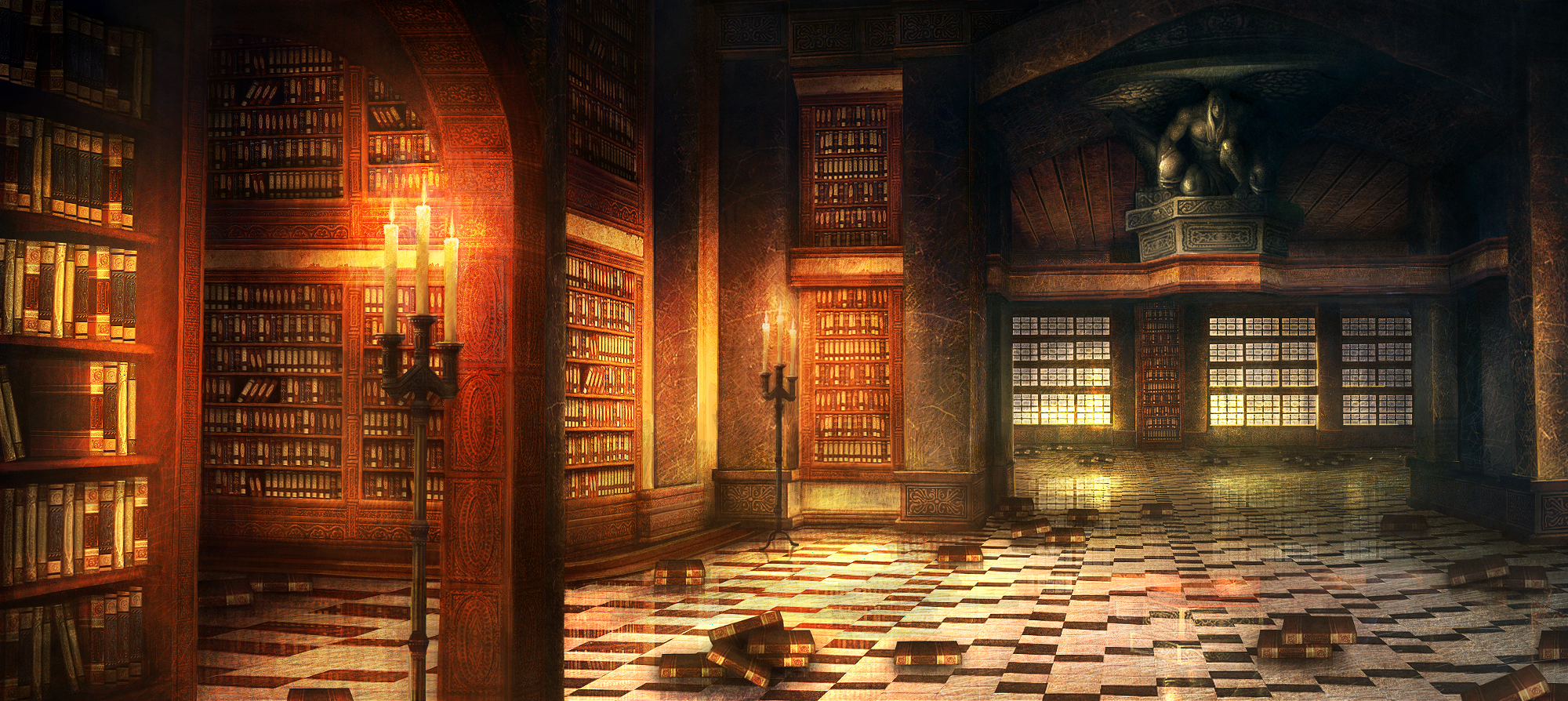 Anime Library HD Wallpaper by Surafin