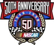 NASCAR 50th Anniversary logo as used throughout 1998.