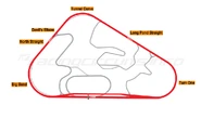 Pocono's track layout.