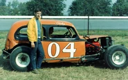 Corky With His Car
